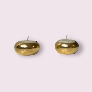 Danish Modern 24 Karat Gold Plated Tealight Candleholder By Hugo Asmussen